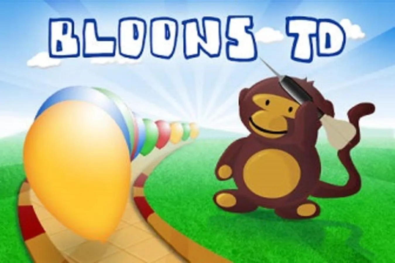 A screenshot of the original Bloons Tower Defense logo.
