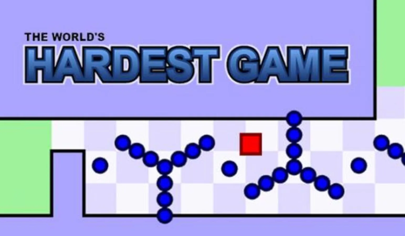 A screenshot of the original World's Hardest Game logo.